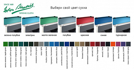 Стол / пул "Victory II Plus" 9 ф (черный) с плитой